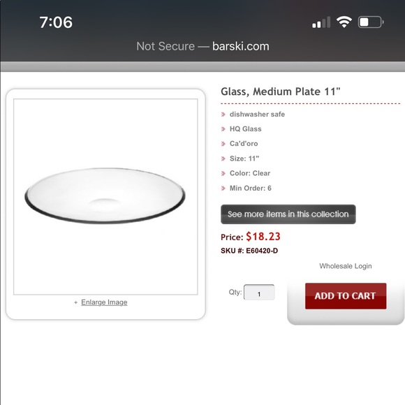 8 Crystal & platinum Barski Ca D’oro dinner plates - Picture 10 of 10